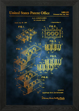 1 Lego Brick Patent Framed
