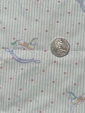 2 pieces of vintage Laura Ashley rocking horse print ( over 125x 145 in total ) 