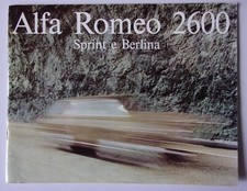 ALFA ROMEO 2600 SPRINT & SALOON orig 1965 Italian Mkt Full 24pp Sales Brochure