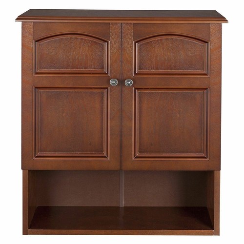 Brown wooden medicine cabinet - brown,