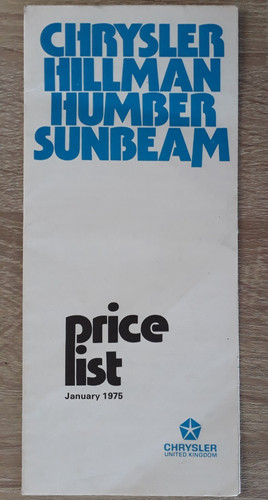Rootes range price - range, list