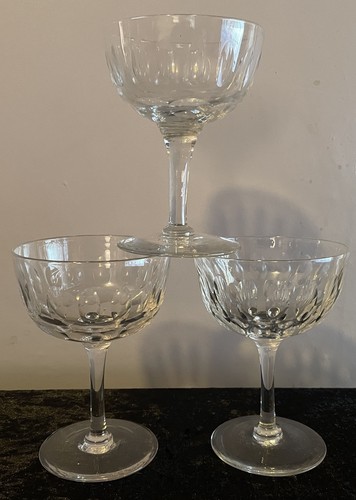 Victorian cut glass champagne - cut,
