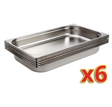 6 x Vogue Stainless Steel 1/1