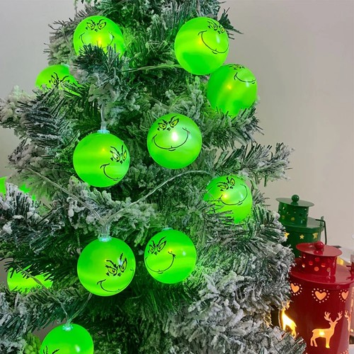 Halloween green ball - green, string