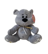 Chubbley Bears Teddy Bear Grey Pound Money Sign Beanie Soft Stuffed 6"