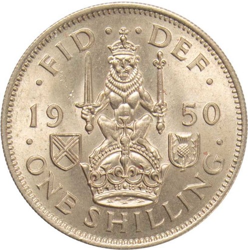 1950 british shilling coin - 1950, 1