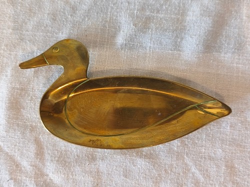 Vintage brass duck - vintage,