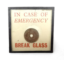 Southern Rhodesia 1951 One Penny In case of Emergency Break Glass Case Vintage