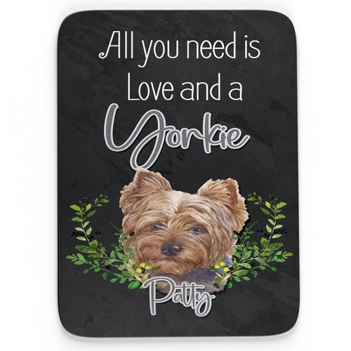 Personalised yorkie mouse - personalised, mat
