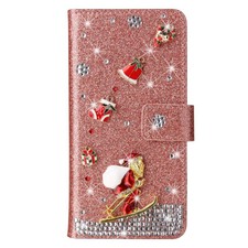 Christmas 3D Santa Wallet Phone Case Cover For iPhone 13 14 15 16 Pro Max Plus