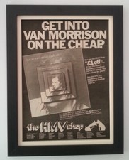 VAN MORRISON*Into The Music*HMV*1979*ORIGINAL*POSTER*AD*FRAMED*FAST SHIPPING