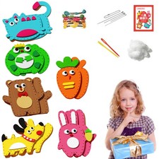 Kids Sewing Kit Animals Traditional Sewing Set Children's Designs Craft Toy 
