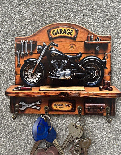 Vintage motorcycle garage - in,