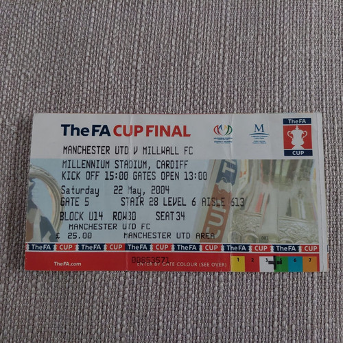 Ticket stub manchester united - ticket,