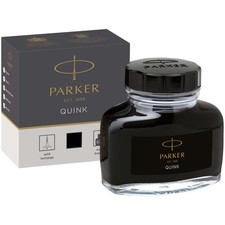 Parker Fountain Pen Ink Bottle Black QUINK Ink 57 ml Fountain Pen Refill