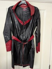 Westward Bound Black & Red Trim Latex Dress With Belt 14/16 Minor Fault