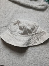 Primark White Bucket Hat One Size 100% Cotton Sun Hat