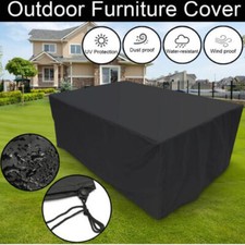 HEAVY DUTY WATERPROOF RATTAN CUBE COVER OUTDOOR GARDEN FURNITURE RAIN UK!