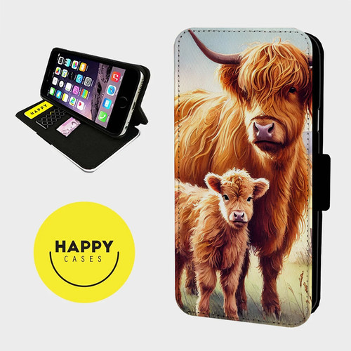 Highland calf cow love faux - calf,