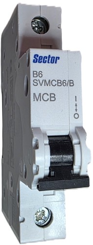 Sector amp type mcb - 6,