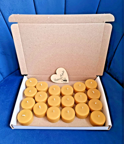 Pure beeswax tea lights - x,