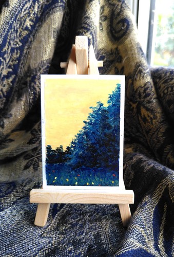 Aceo original forest edge - aceo, edge'