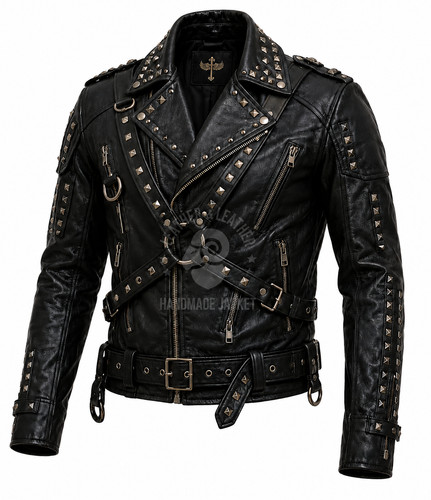 Men handmade leather black - handmade,