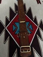 Sam Browne WW1 Style Vintage Leather Belt 30-40 Militaria Utility