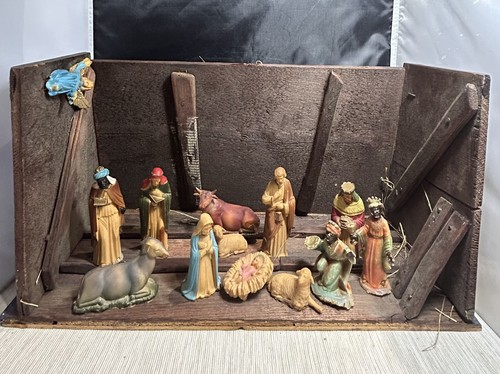 Vintage nativity scene - nativity, figures