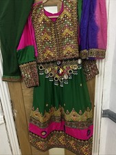 Afghani Traditional Handmade Dress with Shalwaar and Scarf Brand New Size Large 