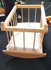 Handmade Rocking Cot For Reborn Dolls