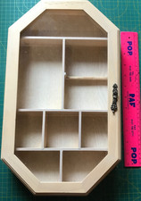 Wooden Glass Fronted Wall Mounted Display Case for small Collectable Items