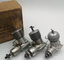 Rare set of 3 historic Eiflaender model aircraft engines