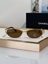 Chanel sunglasses gold - cc,