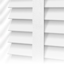 White faux wood venetian - white,