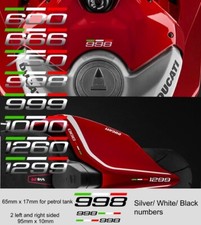 ITALIAN FLAG STICKER WITH NUMBERS 750 666 900 998 999 1200 1260 1290 DUCATI V4