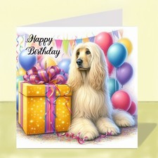 Afghan Hound Dog Birthday