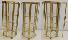 Vtg BRASS & GLASS Small