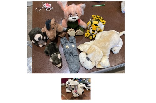 Soft toy mixed animal teddy - 8x,