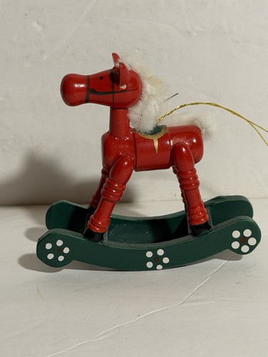 Vintage wooden rocking horse - wooden,