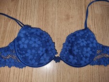Gorgeous Blue LA SENZA Push-up Insert thinly Padded Underwired Bra Size 32B