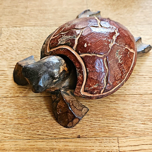 Vintage hand carved coconut - hand,