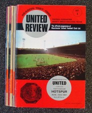 MANCHESTER UNITED 1967/1968 Season - Complete set of home football programmes