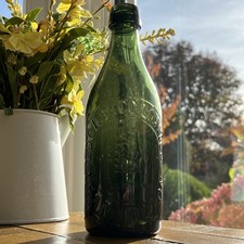 Vintage Lucas & Co Limited Leamington Large Old Fashioned Green Glass Bottle