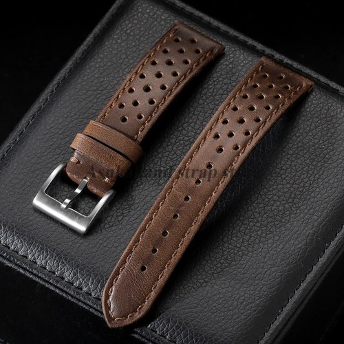 Perforated leather watch - leather,