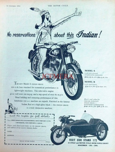 Indian model brave 250cc - ', brave'