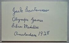 OLYMPIC GAMES 1928 JACK LAUTERWASSER 160km CYCLING BRONZE & SILV MEDAL AUTOGRAPH