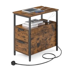 Slim Side Table with Charging