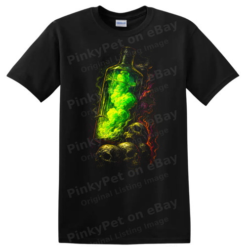 Poison bottle skulls shirt - poison,