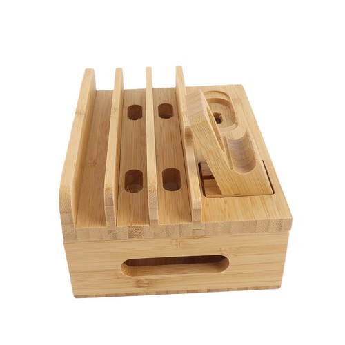 Bamboo charging storage rack - charging,
